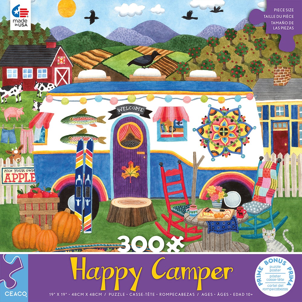 300PC OVERSIZED HAPPY CAMPER ASST (6) BL